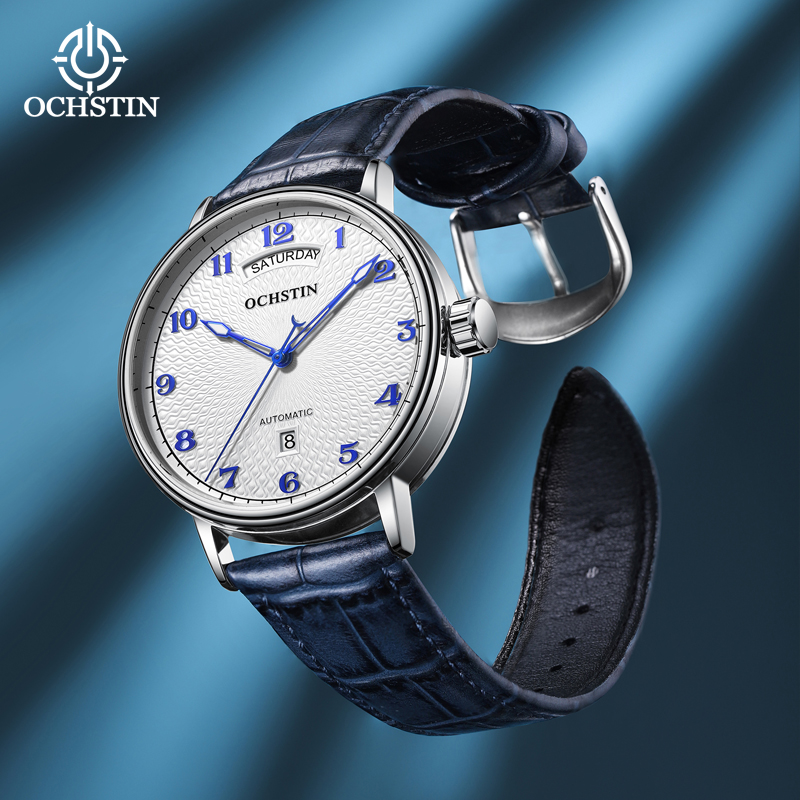 Guilloché Dial Watch - OCHSTIN-Montre de l'armée automatique pour homme,
