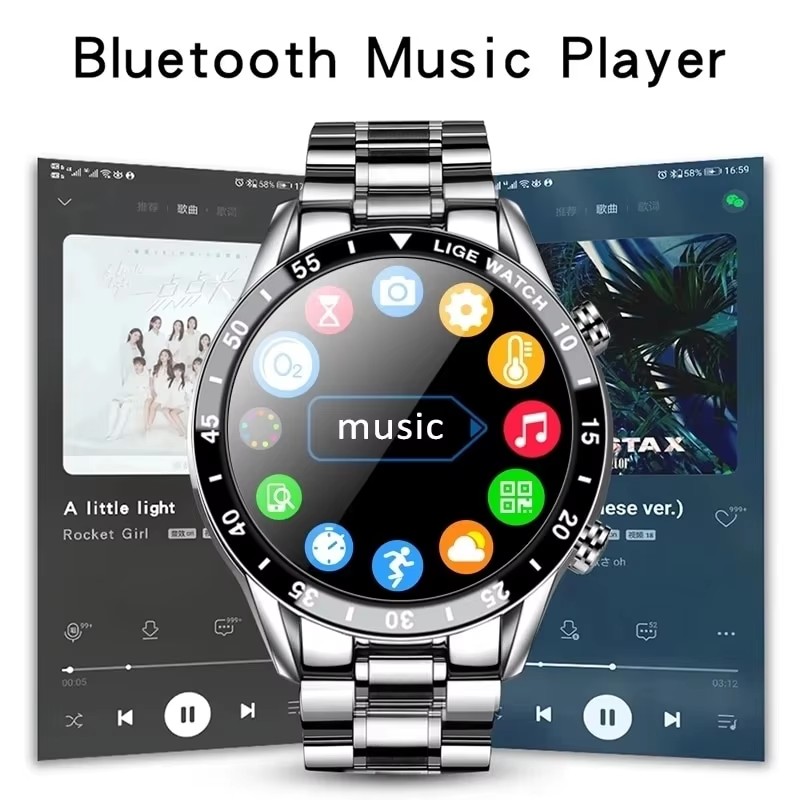 LIGE nouveau Bluetooth appel m - Luxury Watch German avis et prix