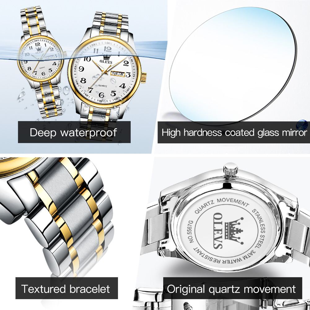 OLEVS nouvelle mode Couple mon - Best Luxury Quartz Watch avis et prix
