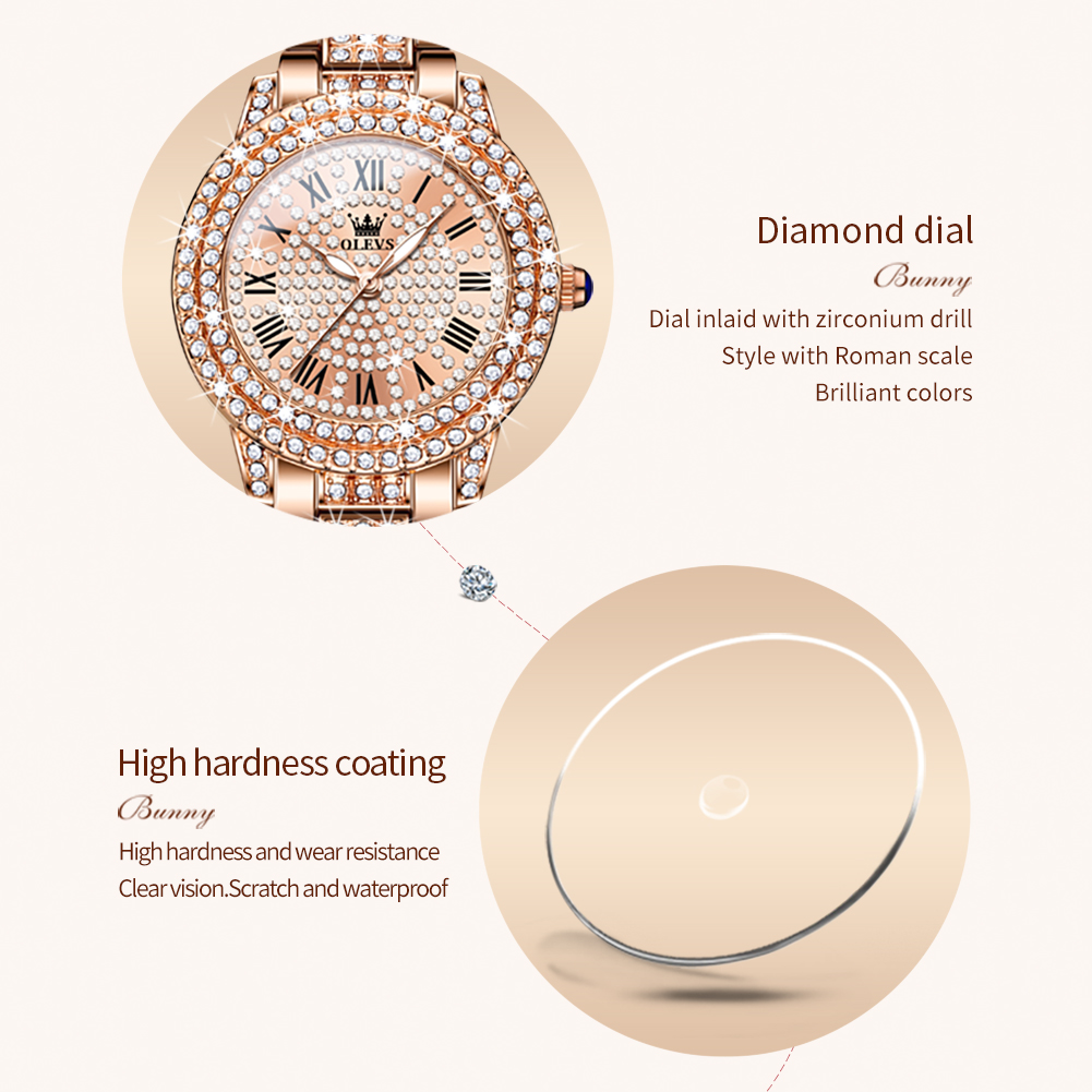 OLEVS 9943 luxe tout diamant m - Ladies Luxury Watch avis et prix
