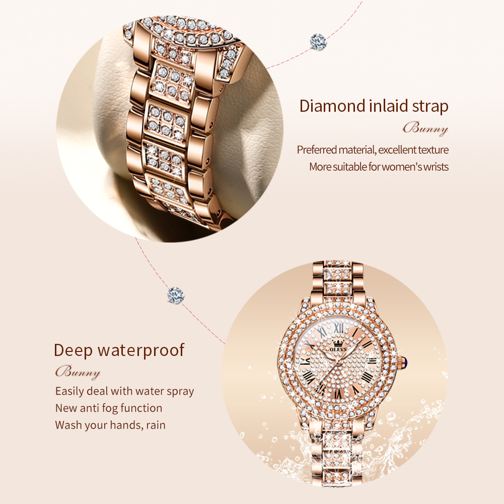 OLEVS 9943 luxe tout diamant m - Ladies Luxury Watch avis et prix